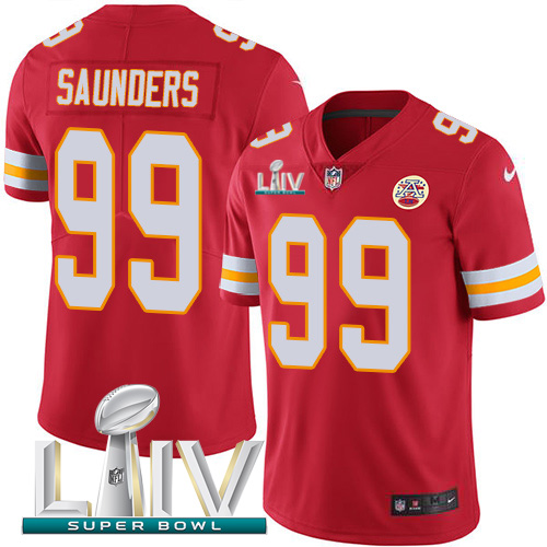 Kansas City Chiefs Nike #99 Khalen Saunders Red Super Bowl LIV 2020 Team Color Men Stitched NFL Vapor Untouchable Limited Jersey->kansas city chiefs->NFL Jersey